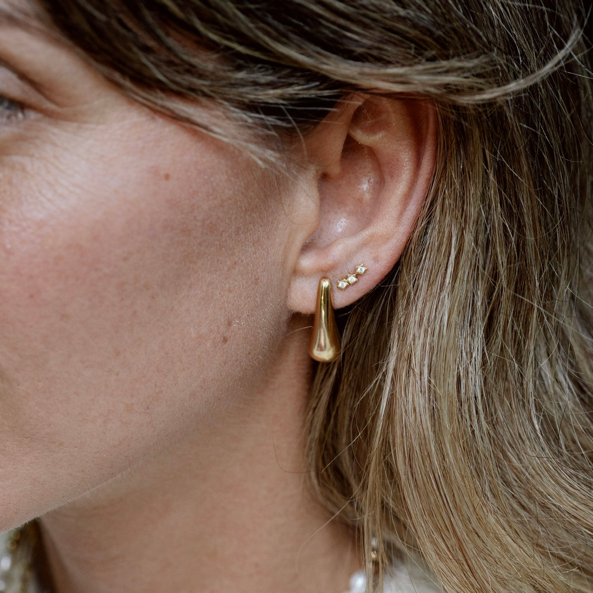 Stud Triple Star 18K