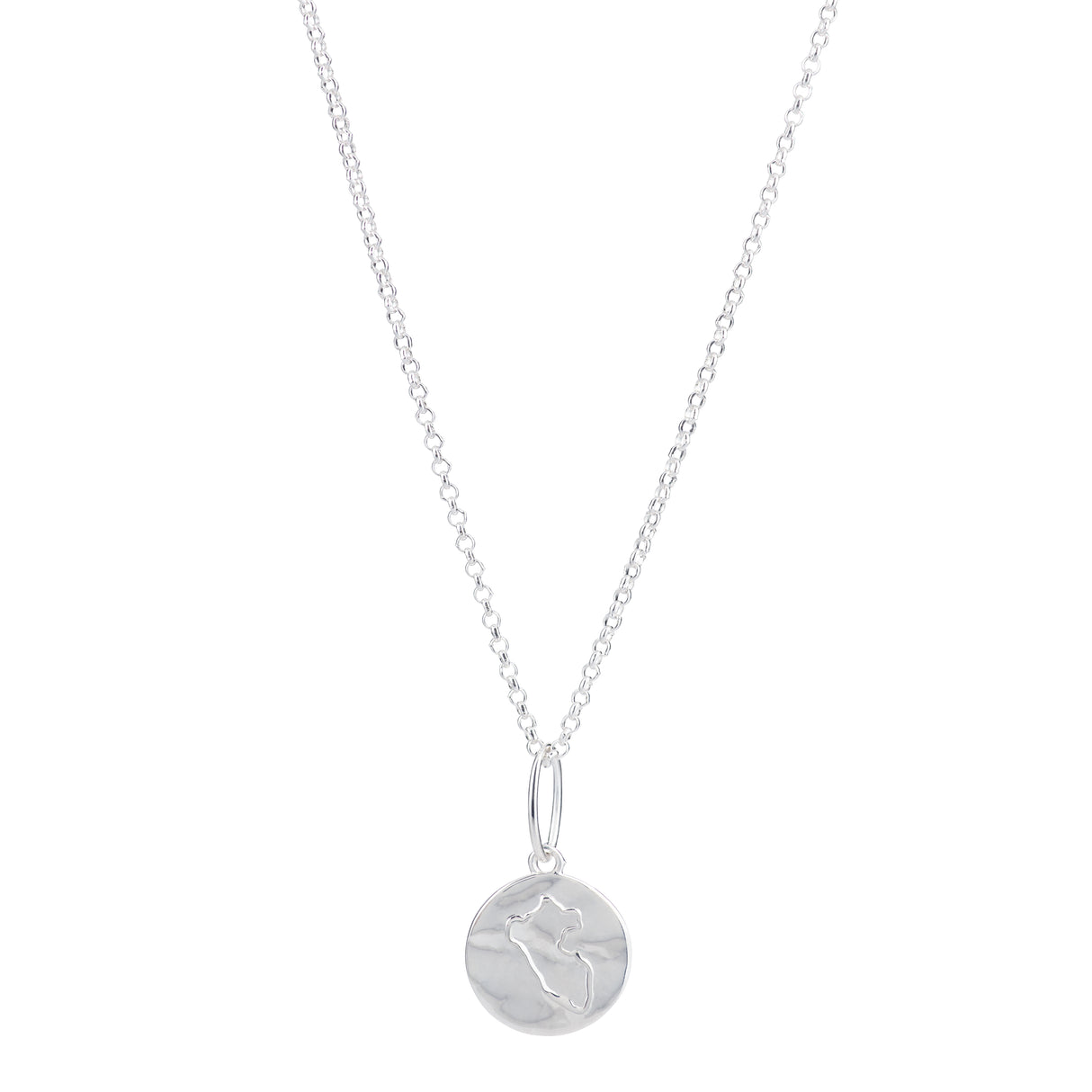 Collar Charm Mapa Silver