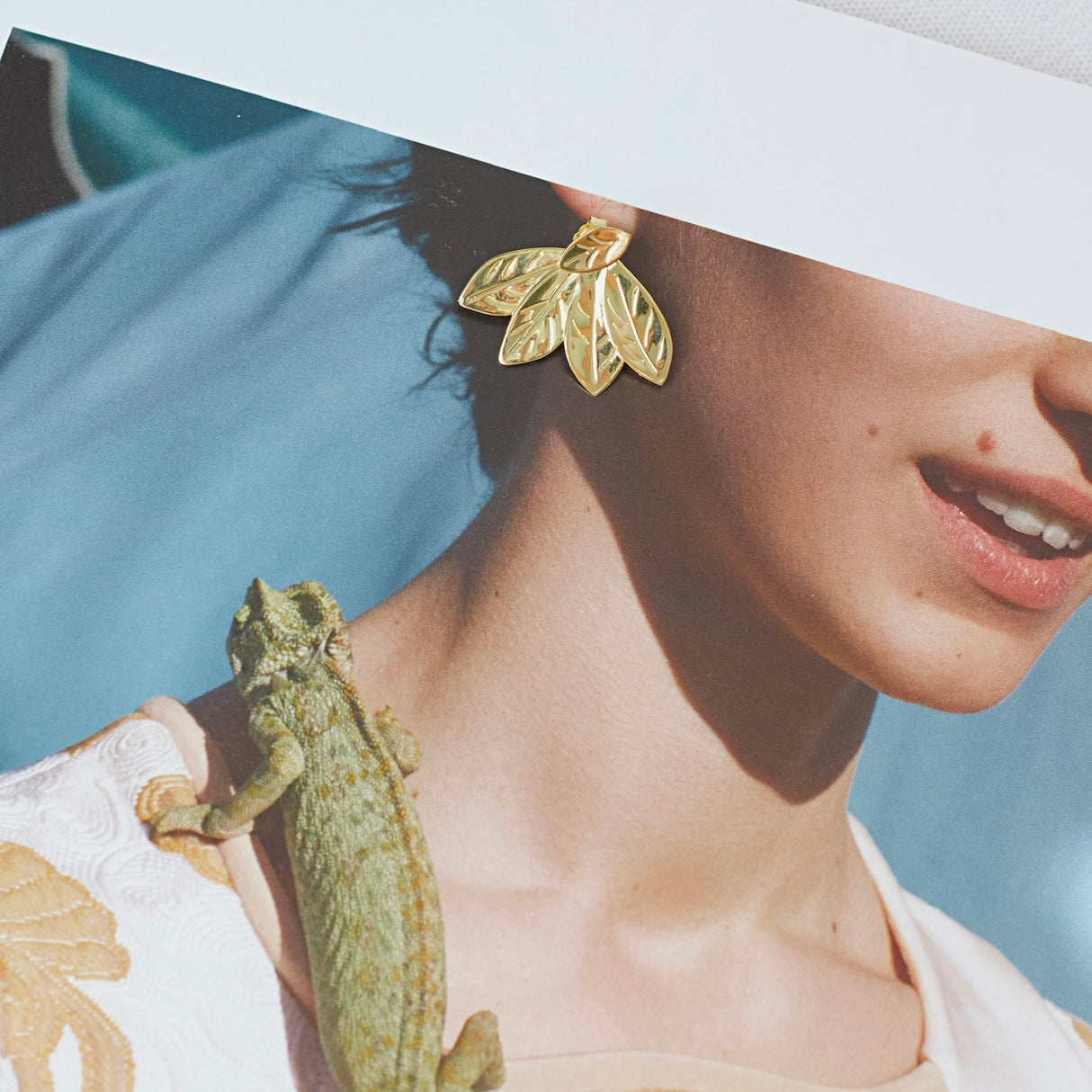 Earjacket Petal Gold
