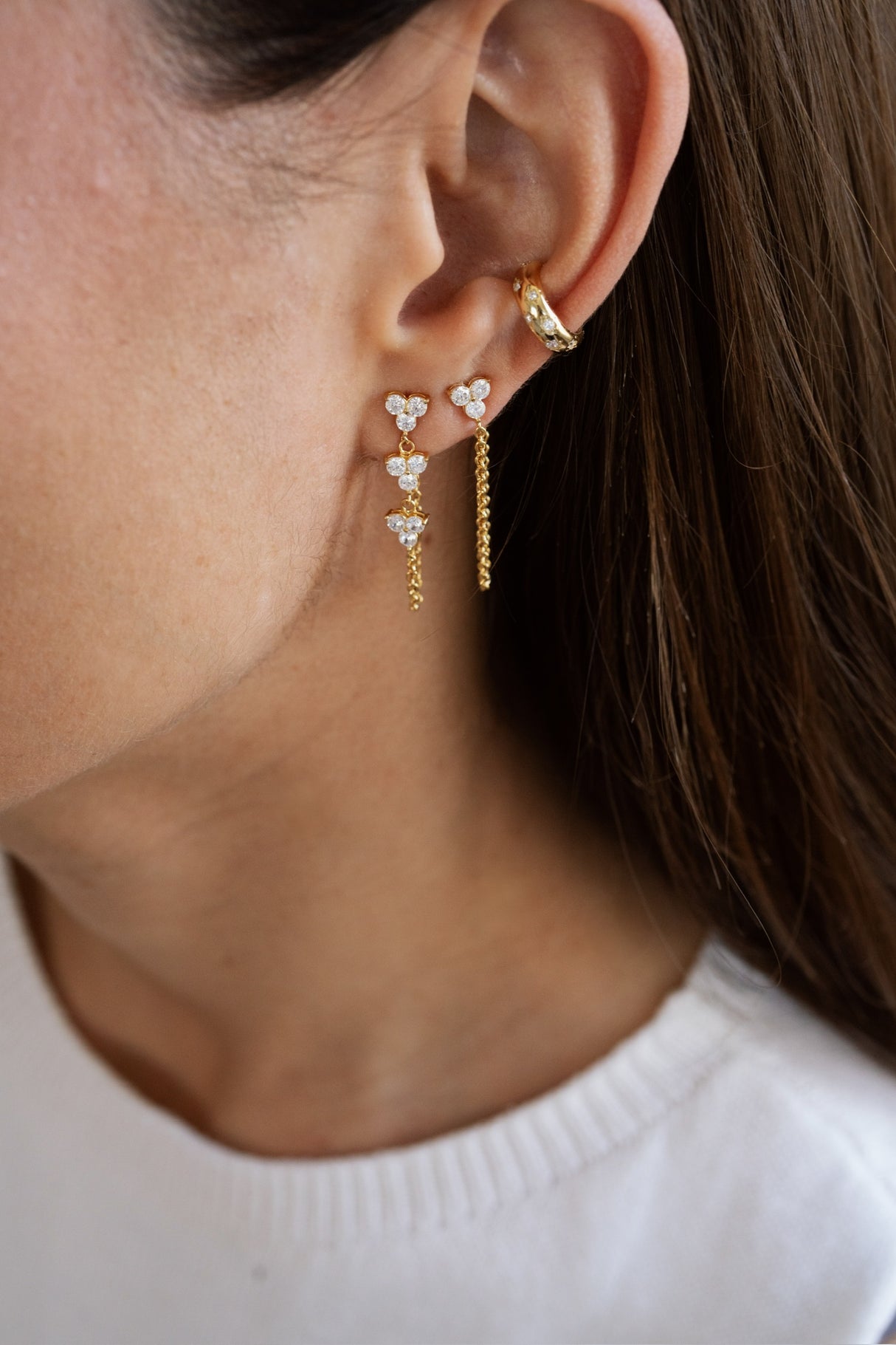 Arete Cz Celine Gold