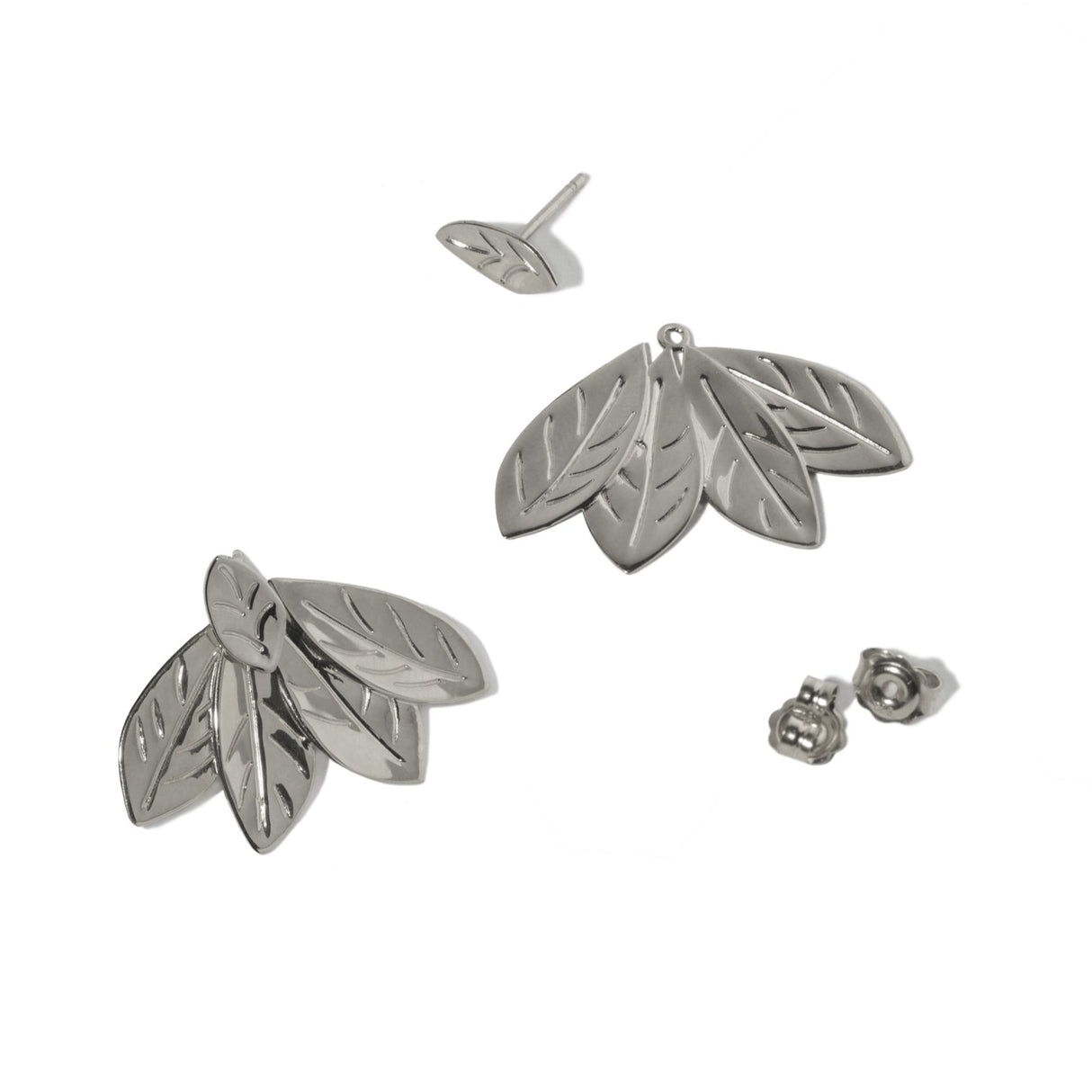 Earjacket Petal Silver