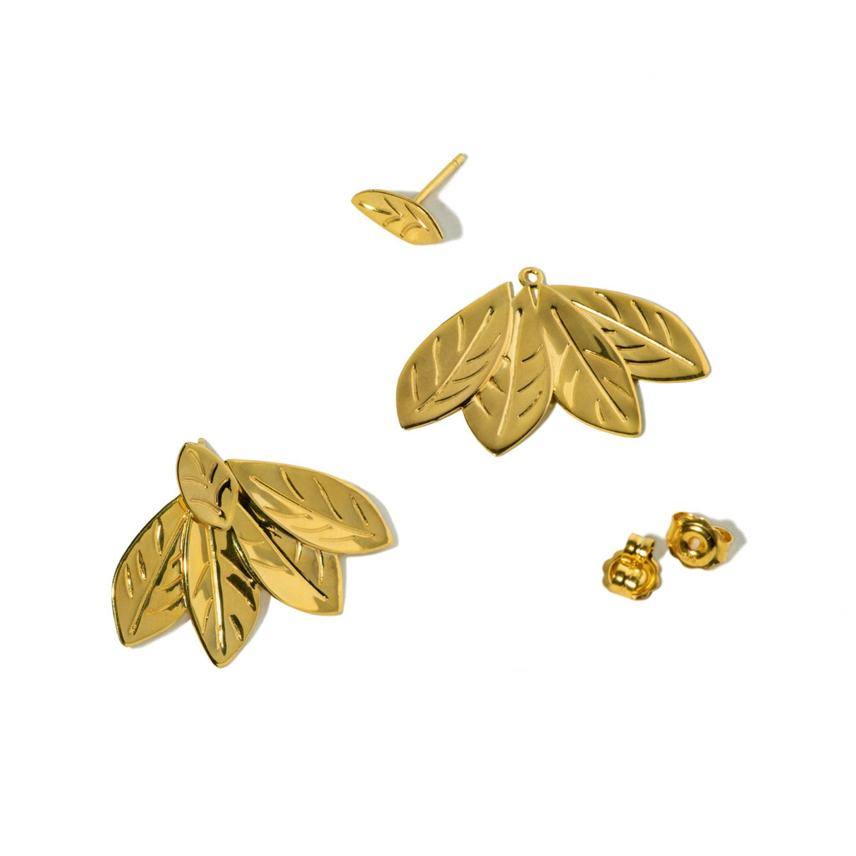 Earjacket Petal Gold