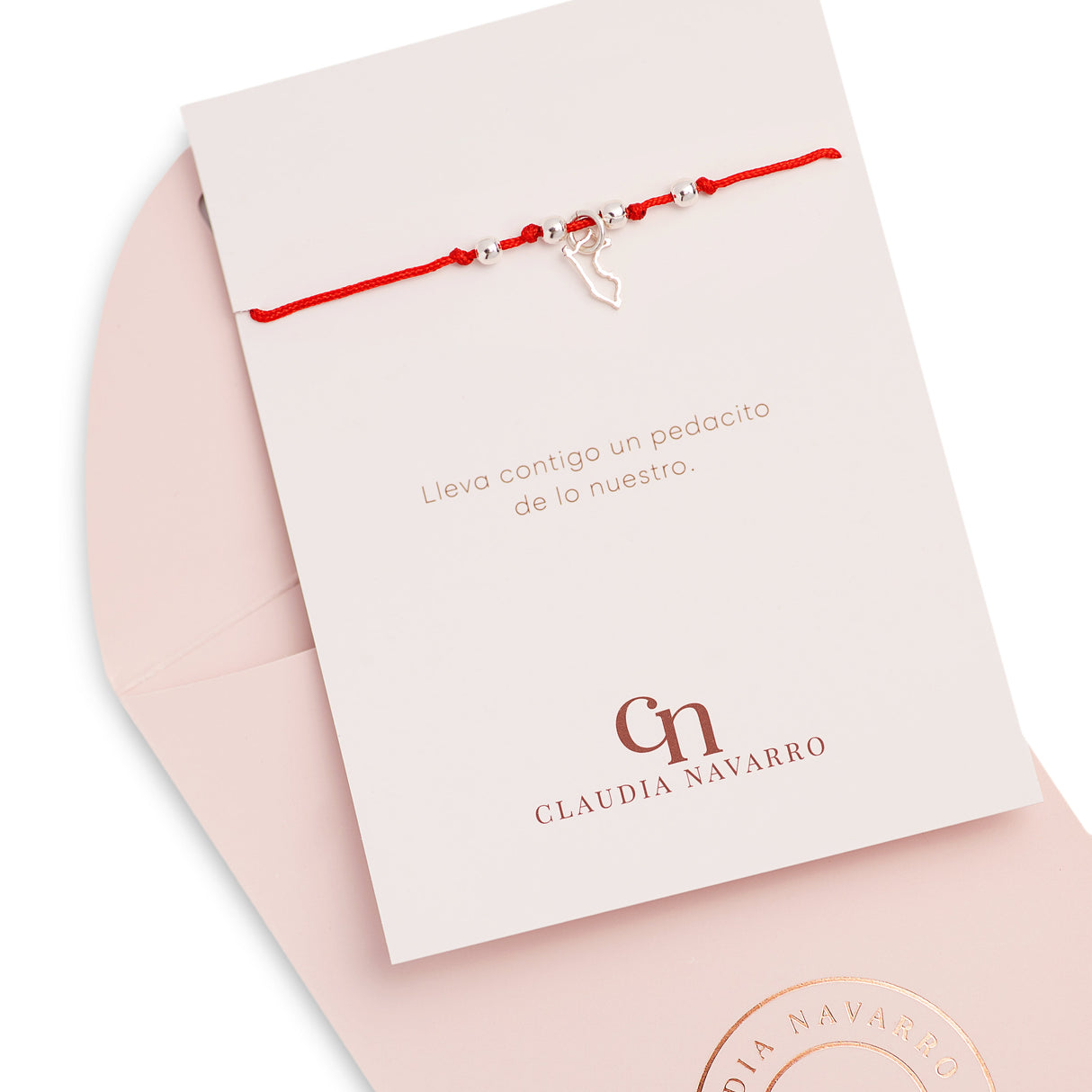 Pulsera Hilo Mini Mapa - Silver