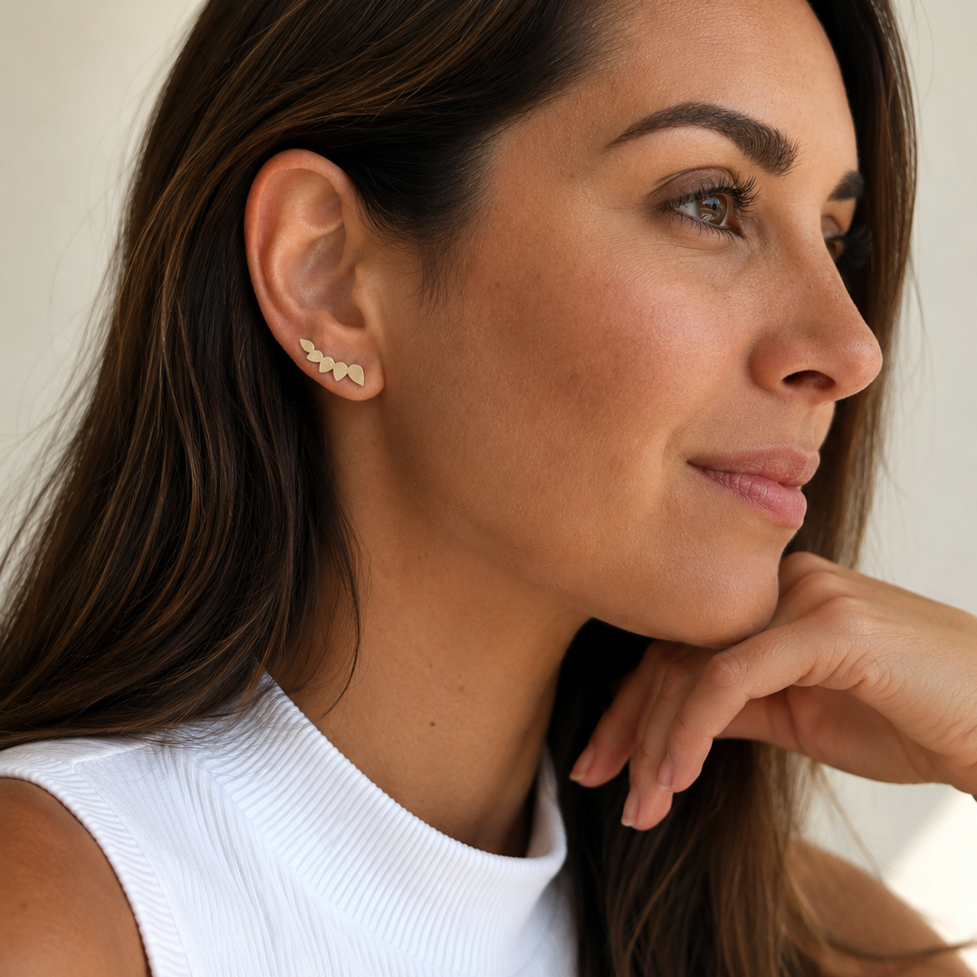 Ear Climber Gotas Gold