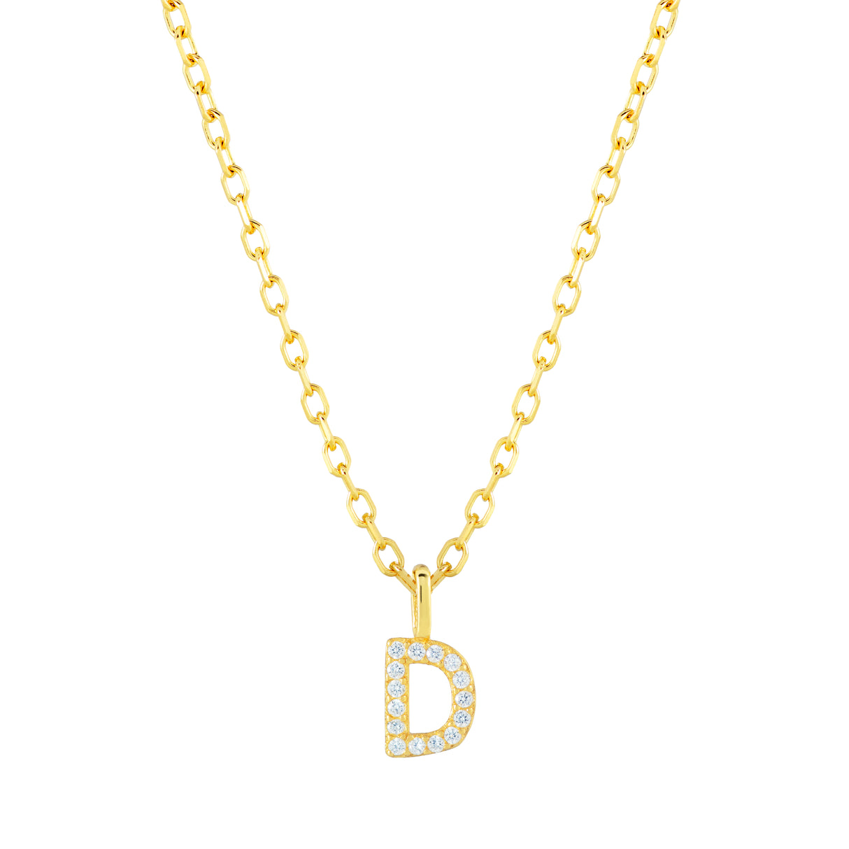 Collar CZ Monogram Gold
