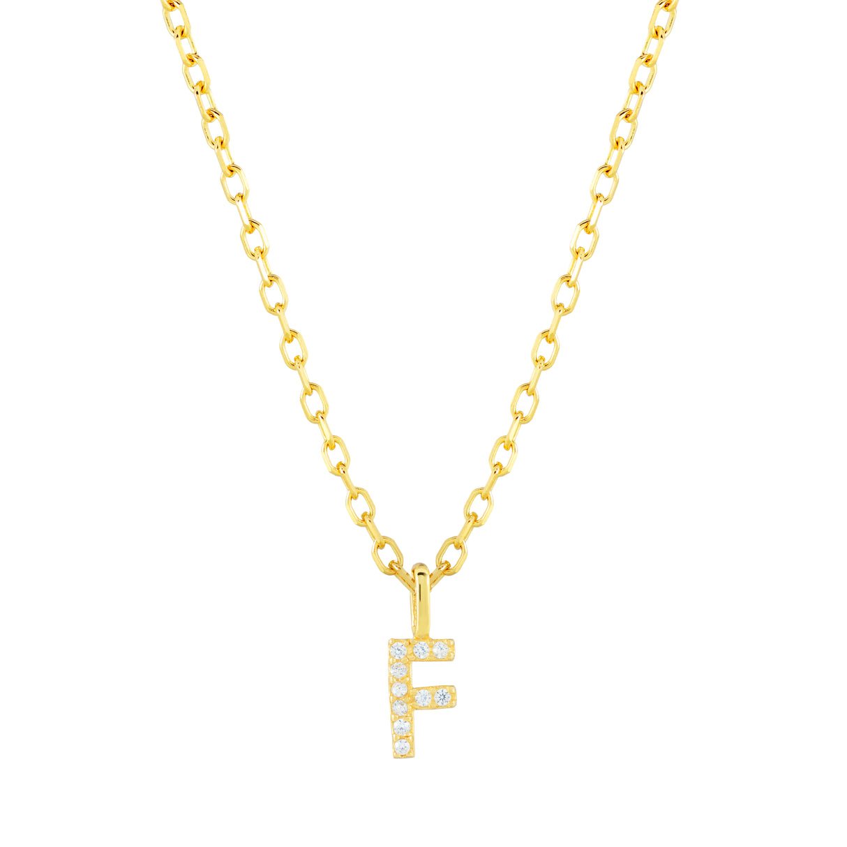 Collar CZ Monogram Gold