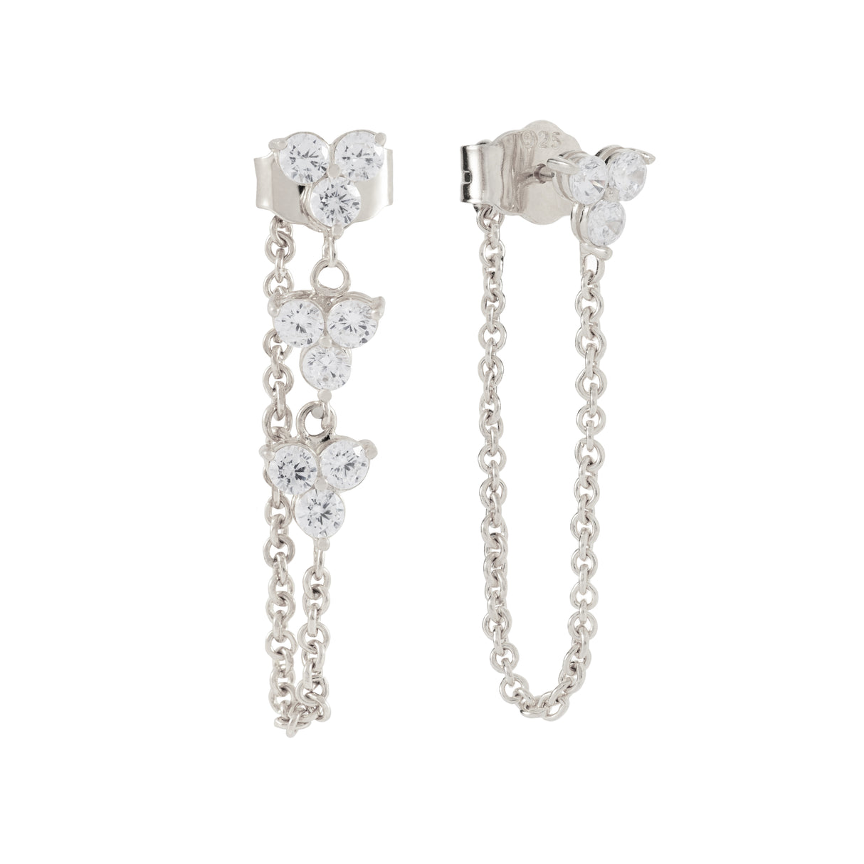 Arete Cz Celine Silver