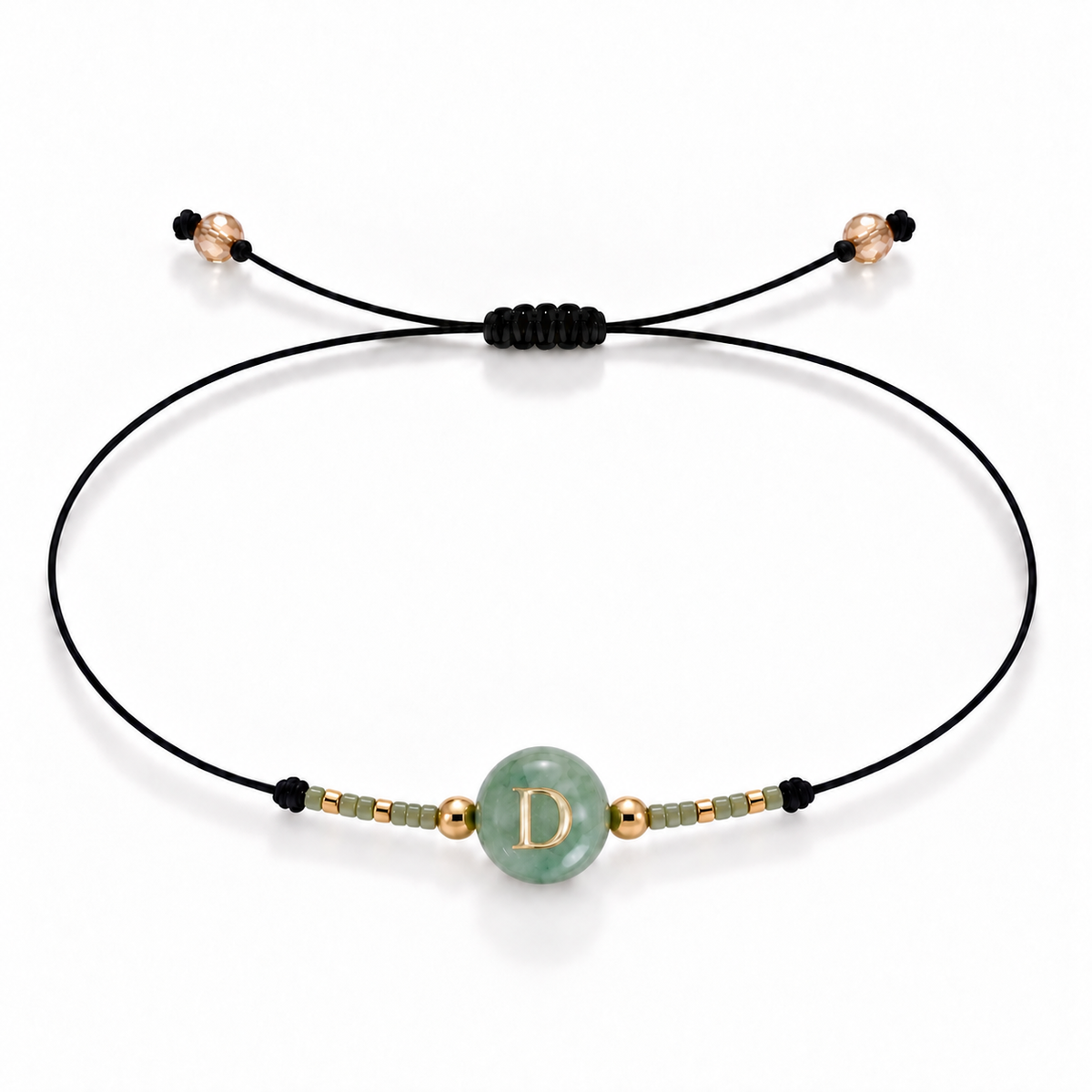 PULSERA HILO AVENTURINA GOLD