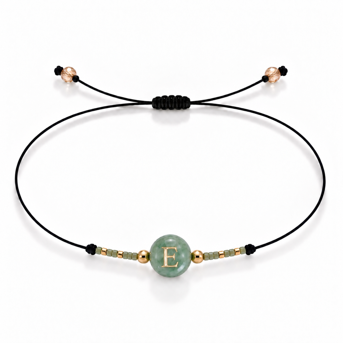PULSERA HILO AVENTURINA GOLD