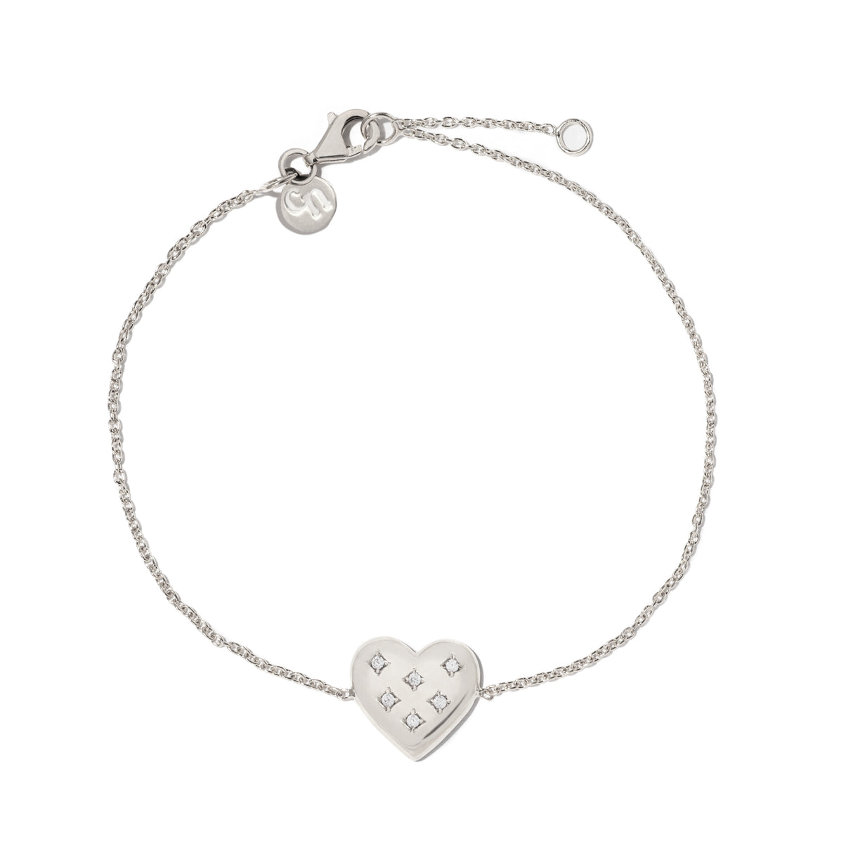 Pulsera Cz Corazon Pop Silver