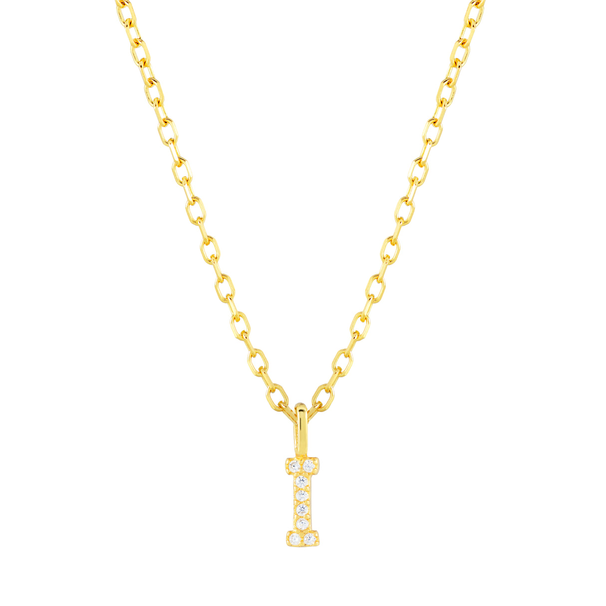 Collar CZ Monogram Gold
