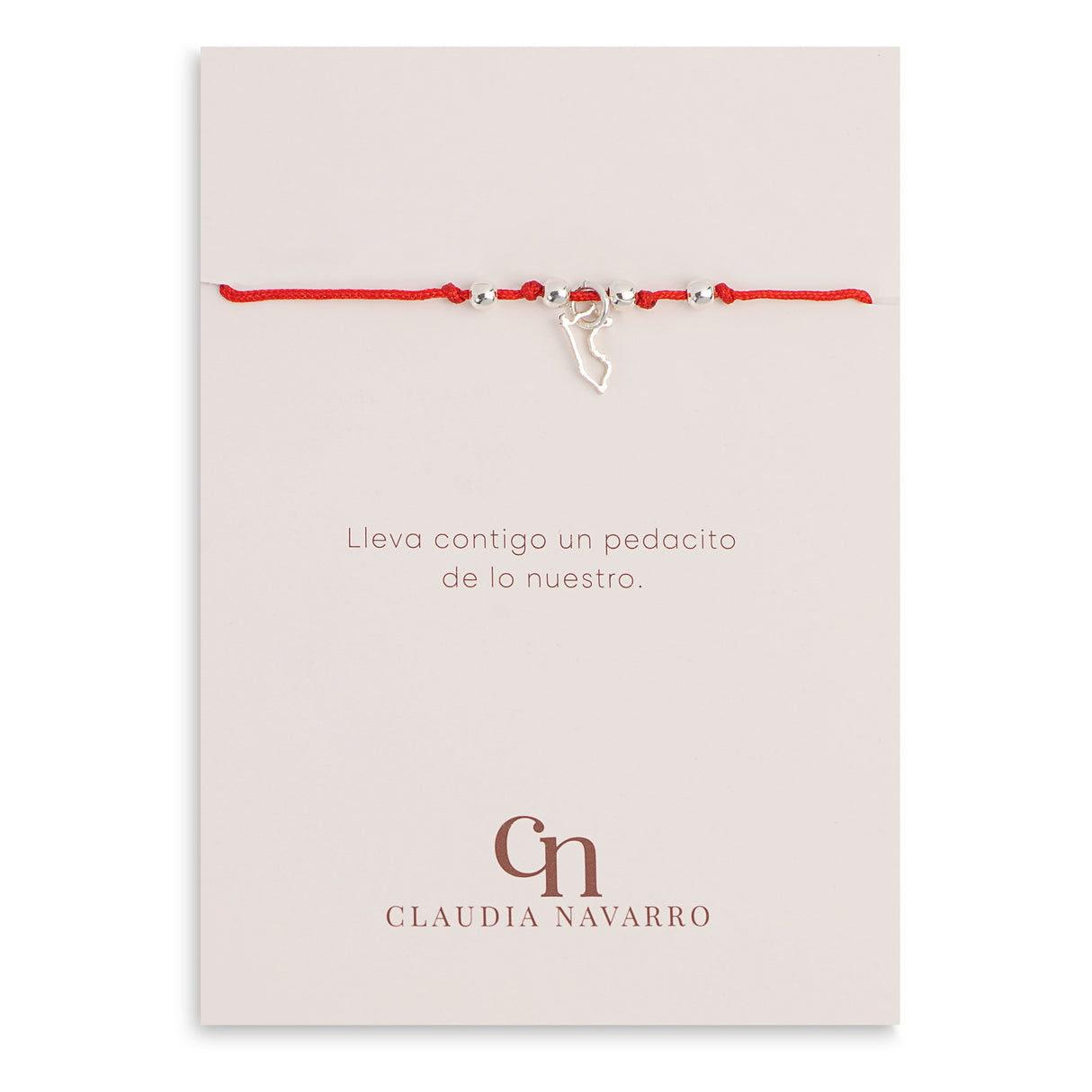 Pulsera Hilo Mini Mapa - Silver