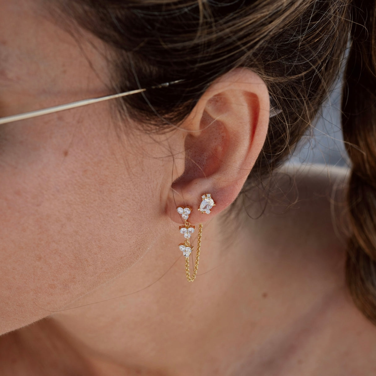 Arete Cz Celine Gold