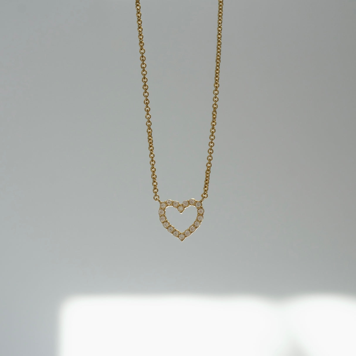 Collar Cz Corazon Halo Gold