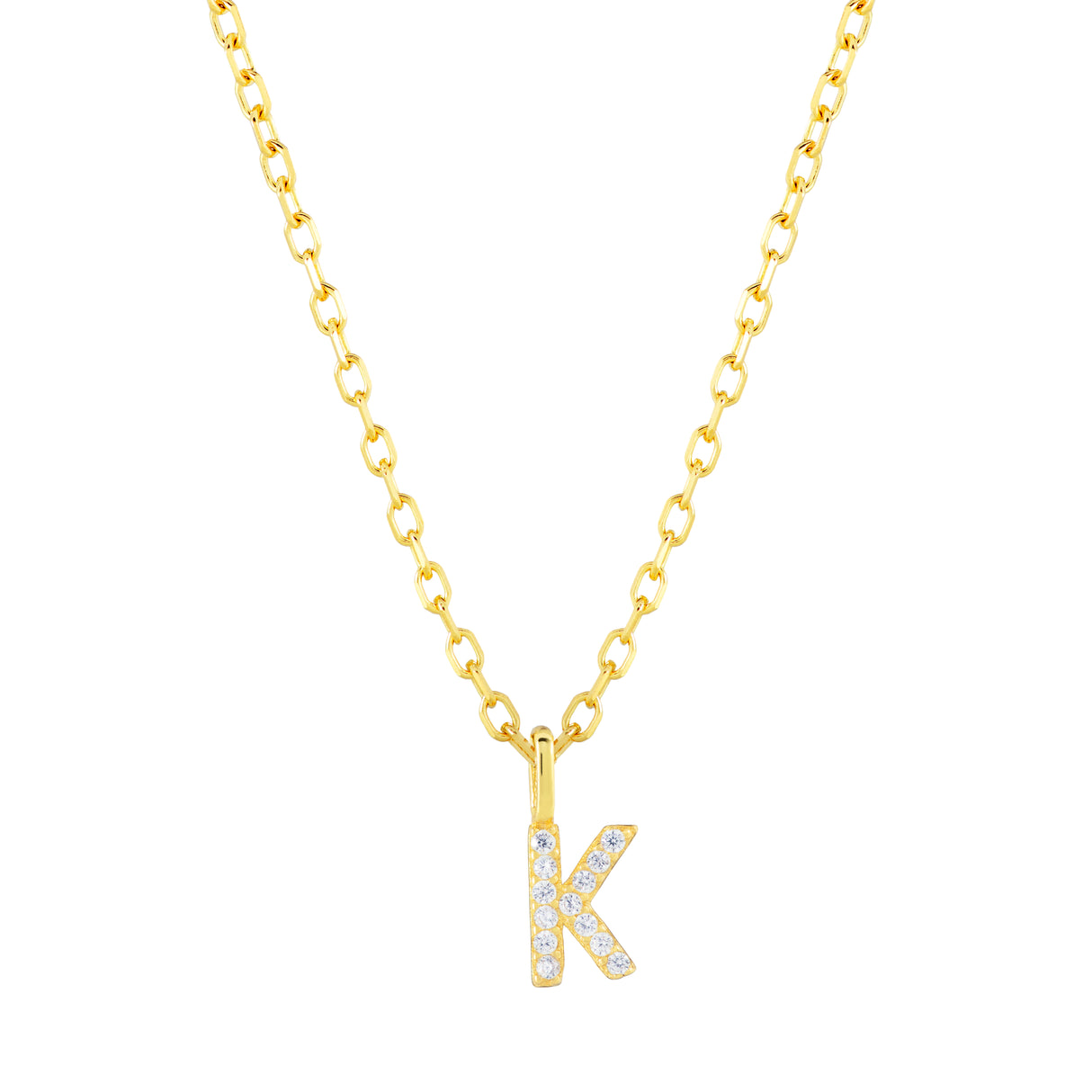 Collar CZ Monogram Gold
