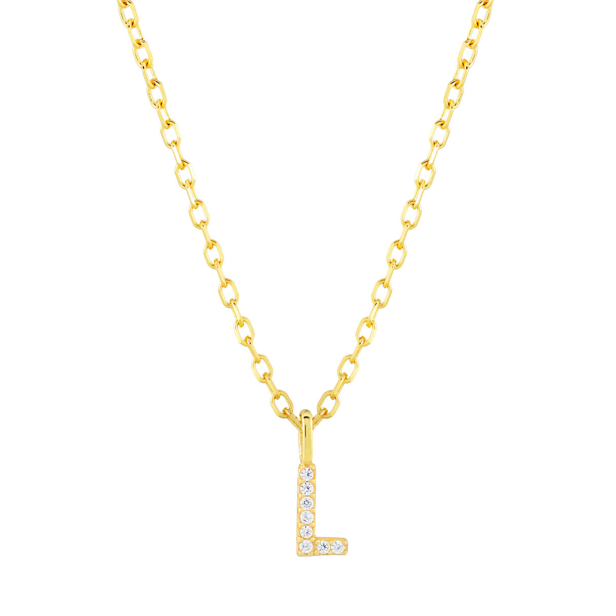 Collar CZ Monogram Gold