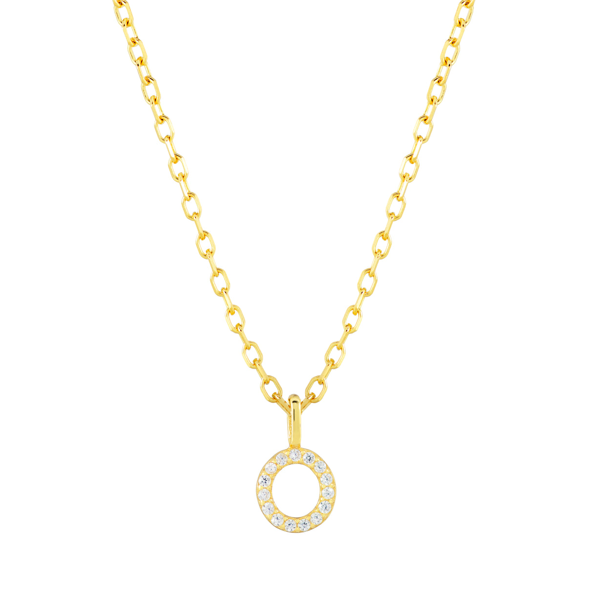 Collar CZ Monogram Gold