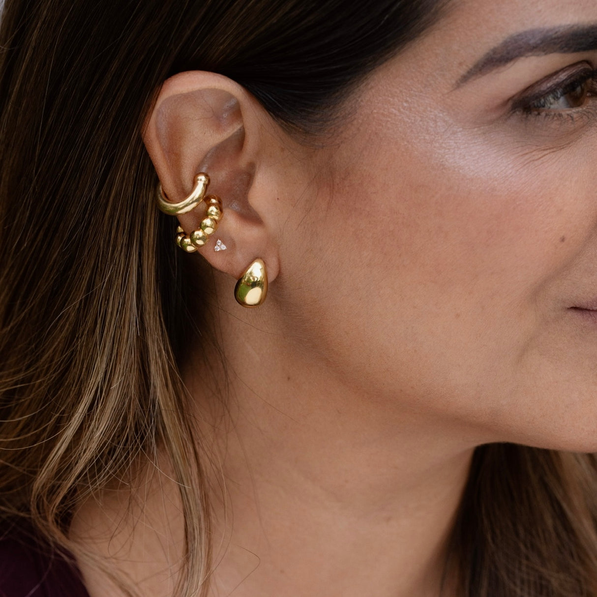 Arete Maxi Chloé Gold