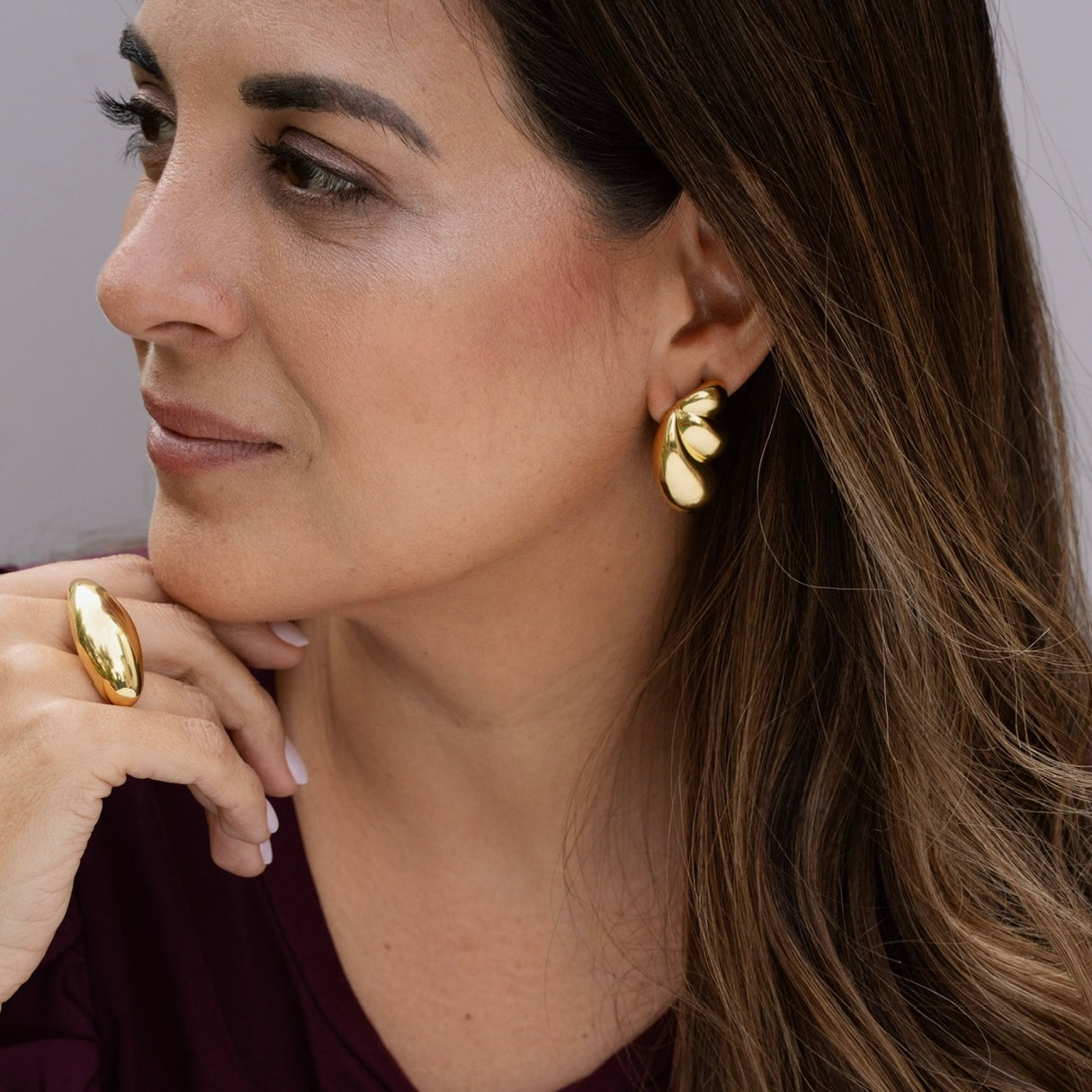 Arete Maxi Chloé Gold