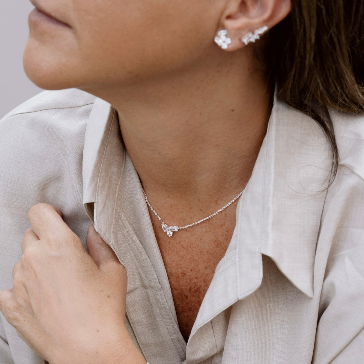 Collar CZ Borellia Silver