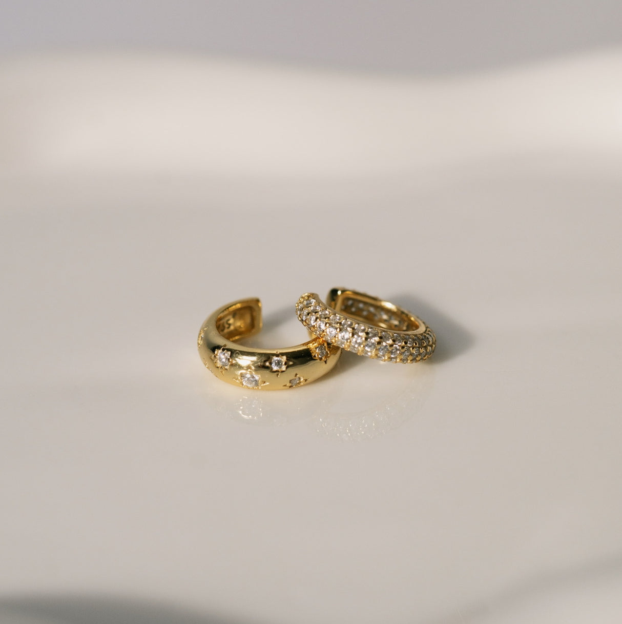 Cuff CZ Elan Gold
