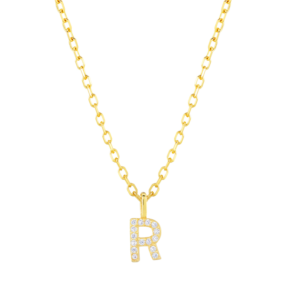 Collar CZ Monogram Gold