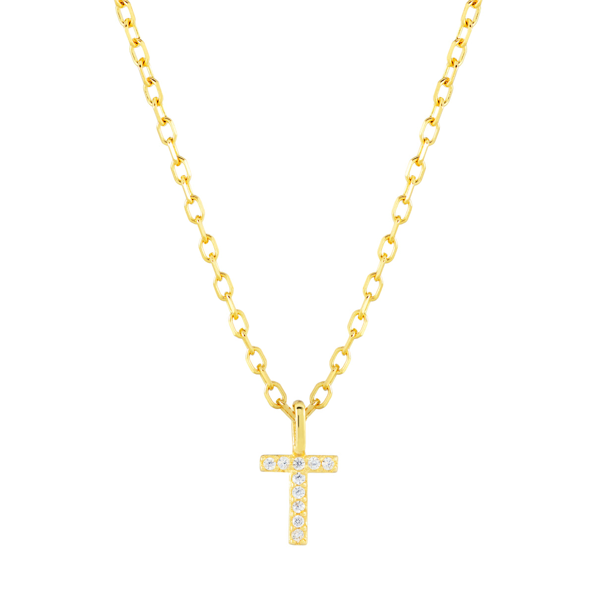 Collar CZ Monogram Gold