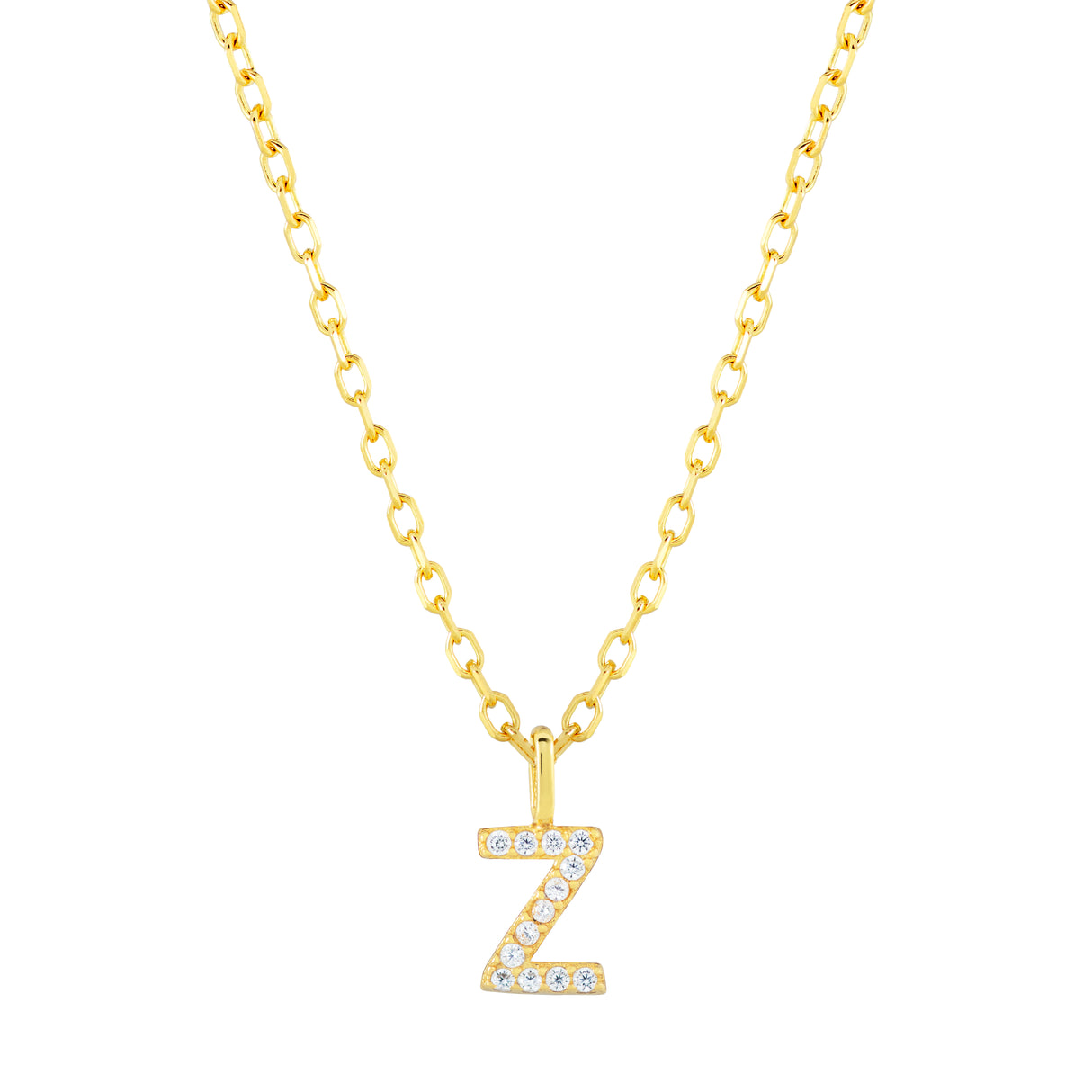 Collar CZ Monogram Gold