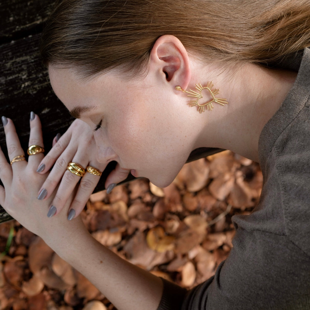 Arete Maxi Spica Gold