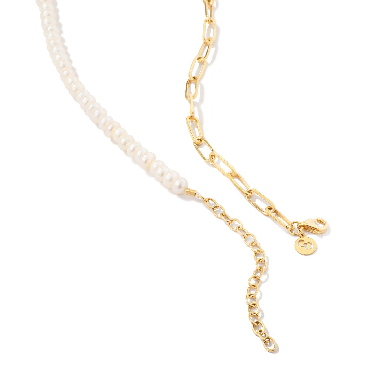 Gargantilla Toggle Link X Pearl Gold