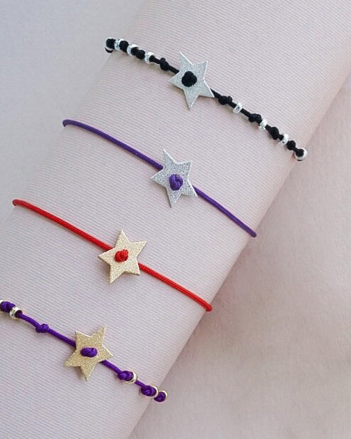 Pulsera Hilo Magia - Silver Morado