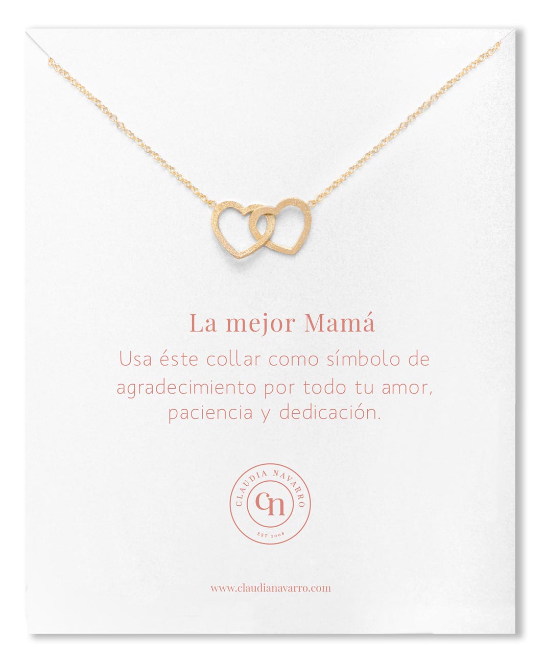 Collar 2 Corazones MAMA Gold