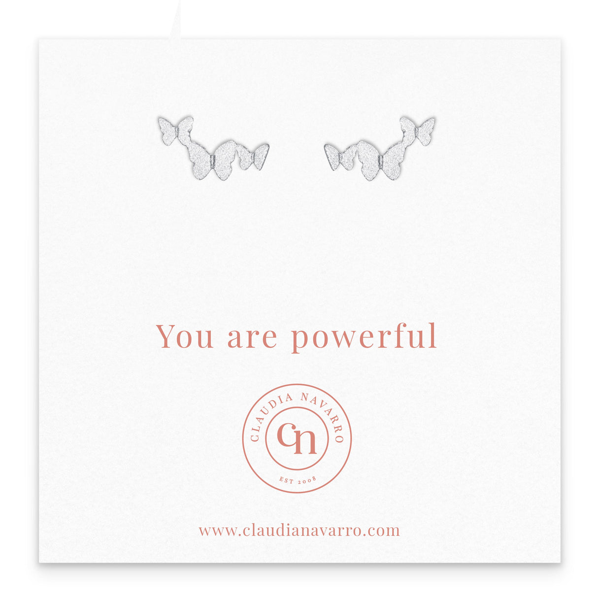 Ear Climber Butterflies Silver