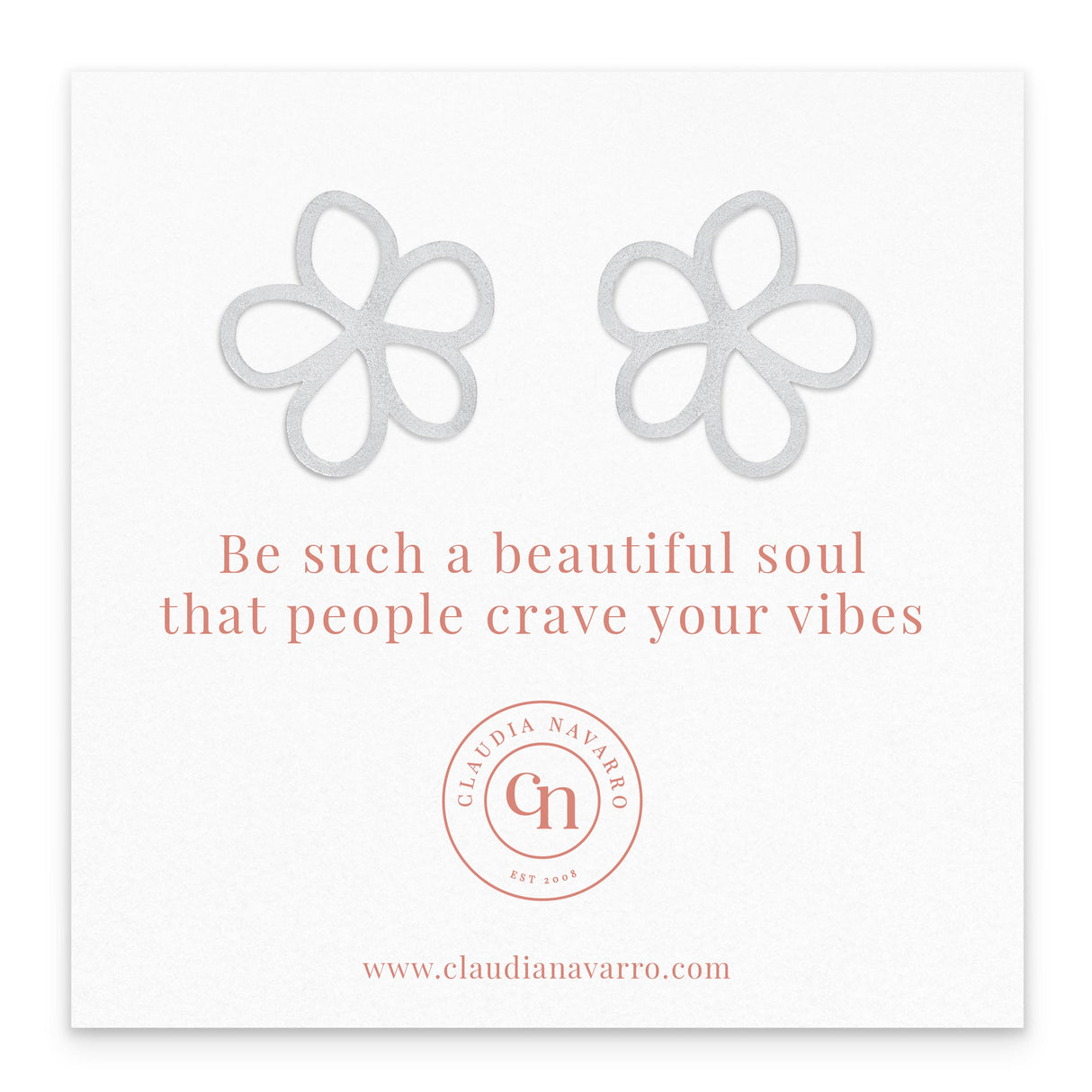 Arete gde Flor Silver