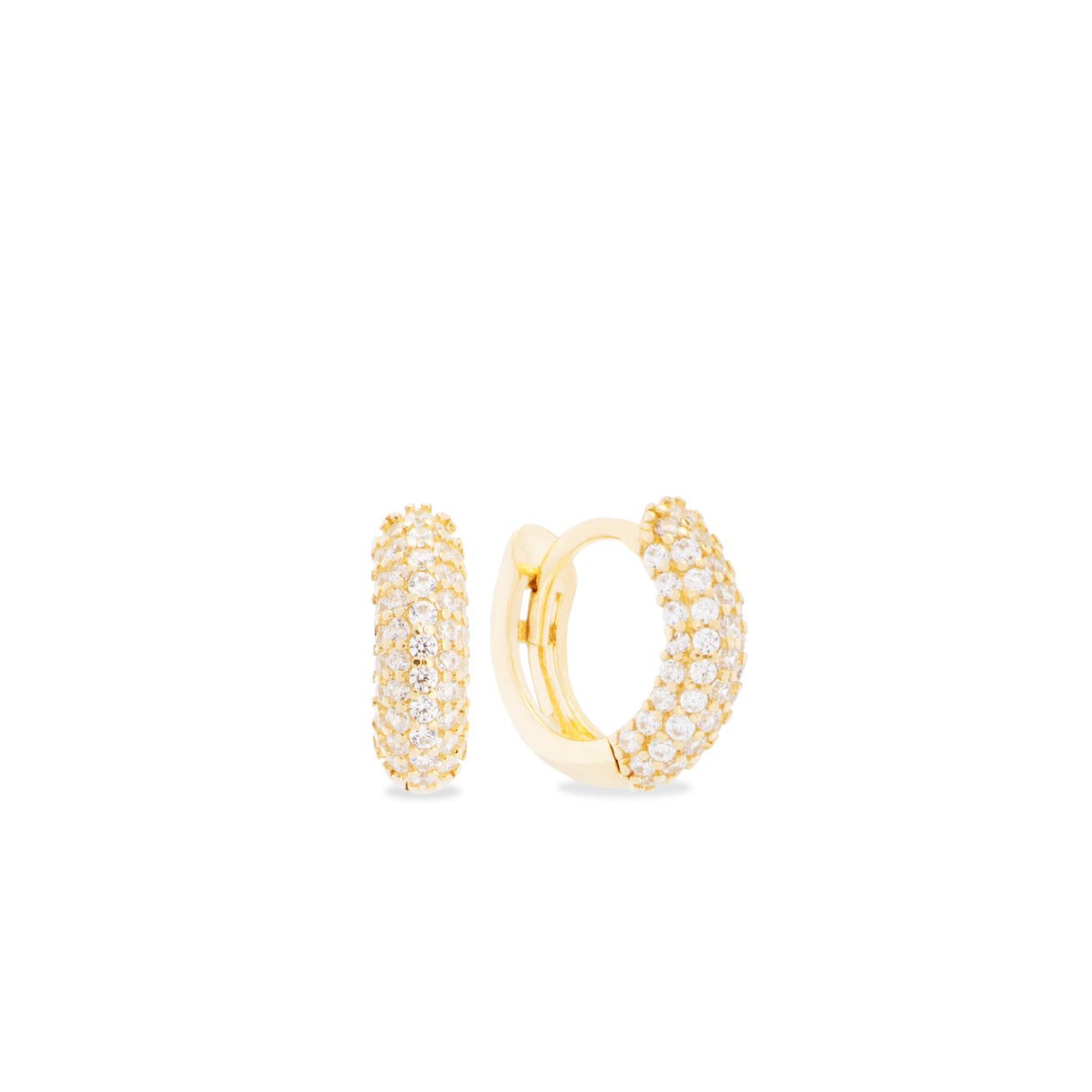 Argollas Destellos 8mm 14K