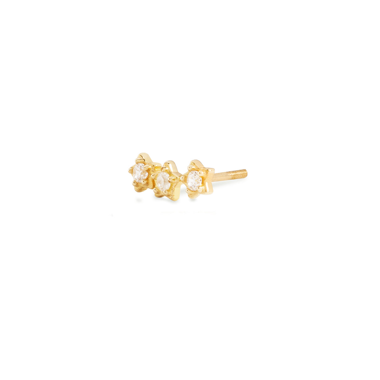 Stud Triple Star 18K