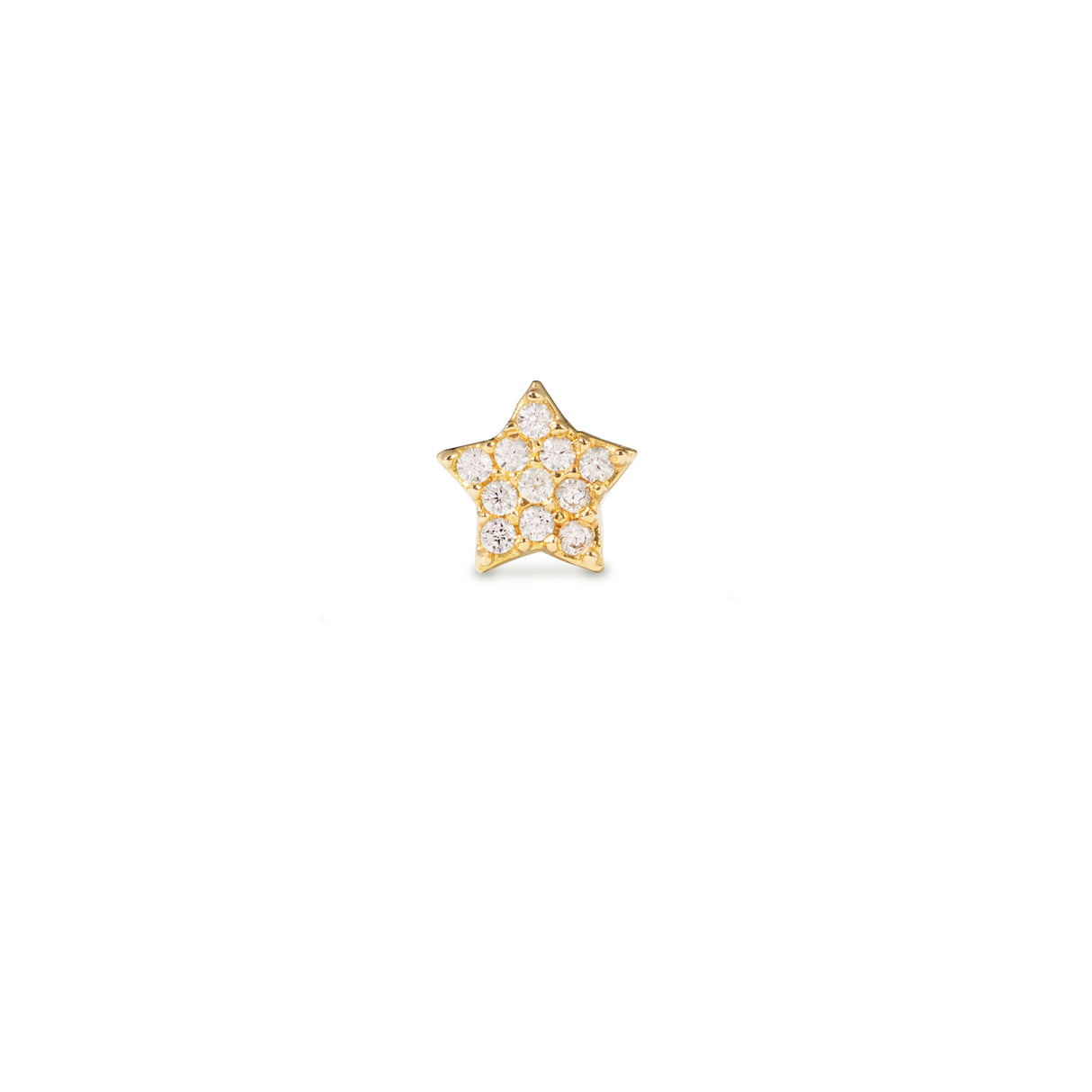 Stud Pave Star 18K
