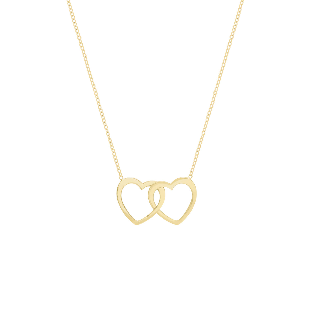 Collar 2 Corazones 18k