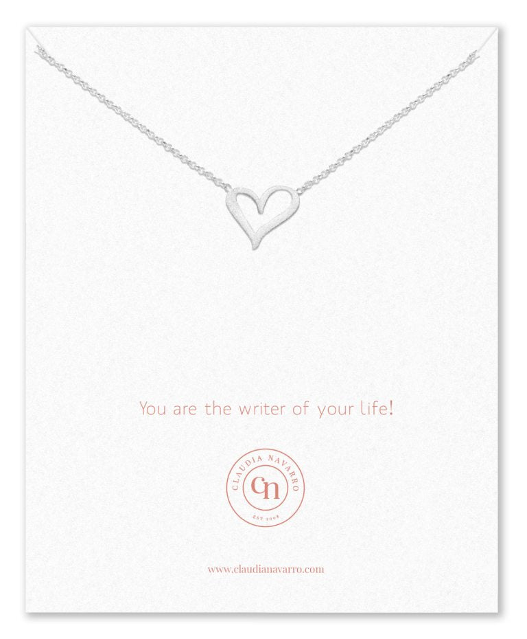 Collar Corazon Dibujado Silver