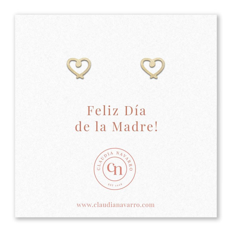 Arete Corazon Entorchado Gold MAMA