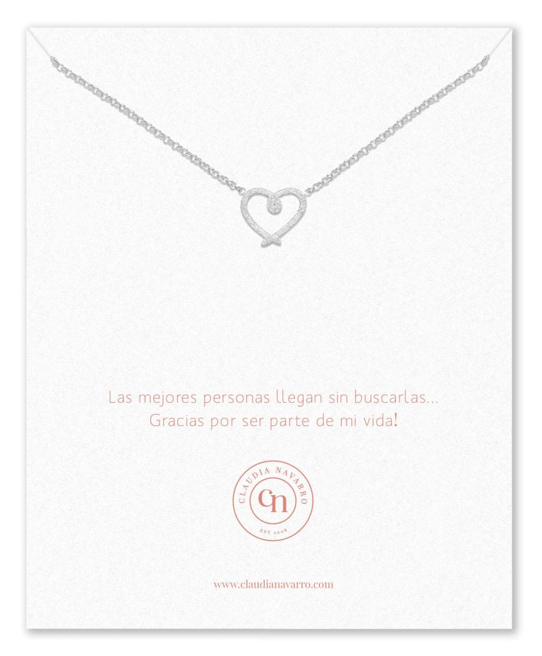 Collar Corazon Entorchado Silver