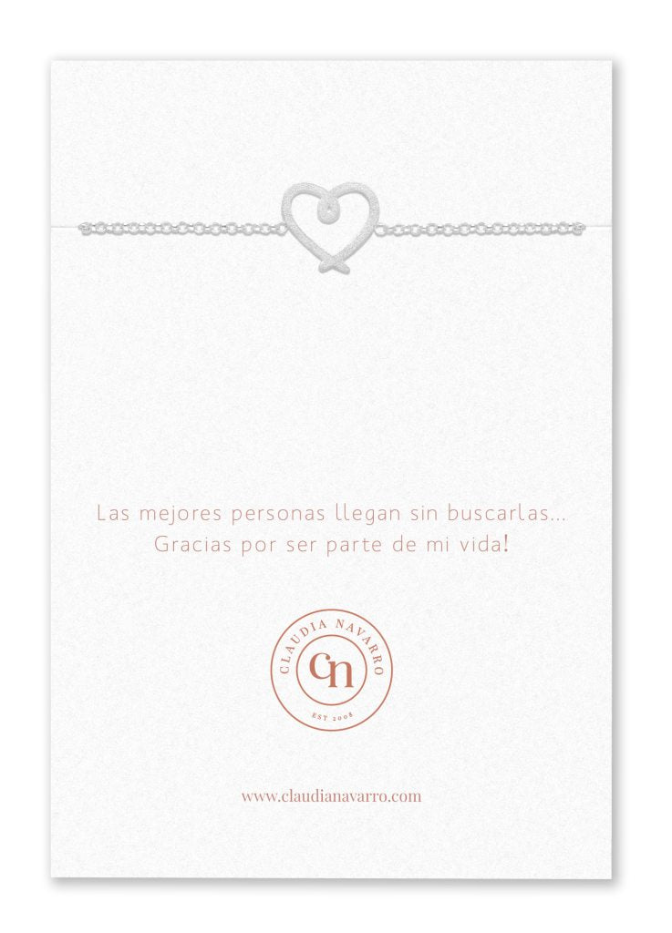 Pulsera Corazon Entorchado Silver