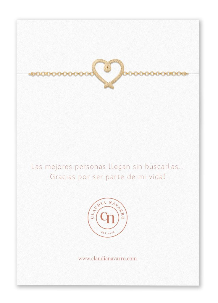 Pulsera Corazon Entorchado Gold