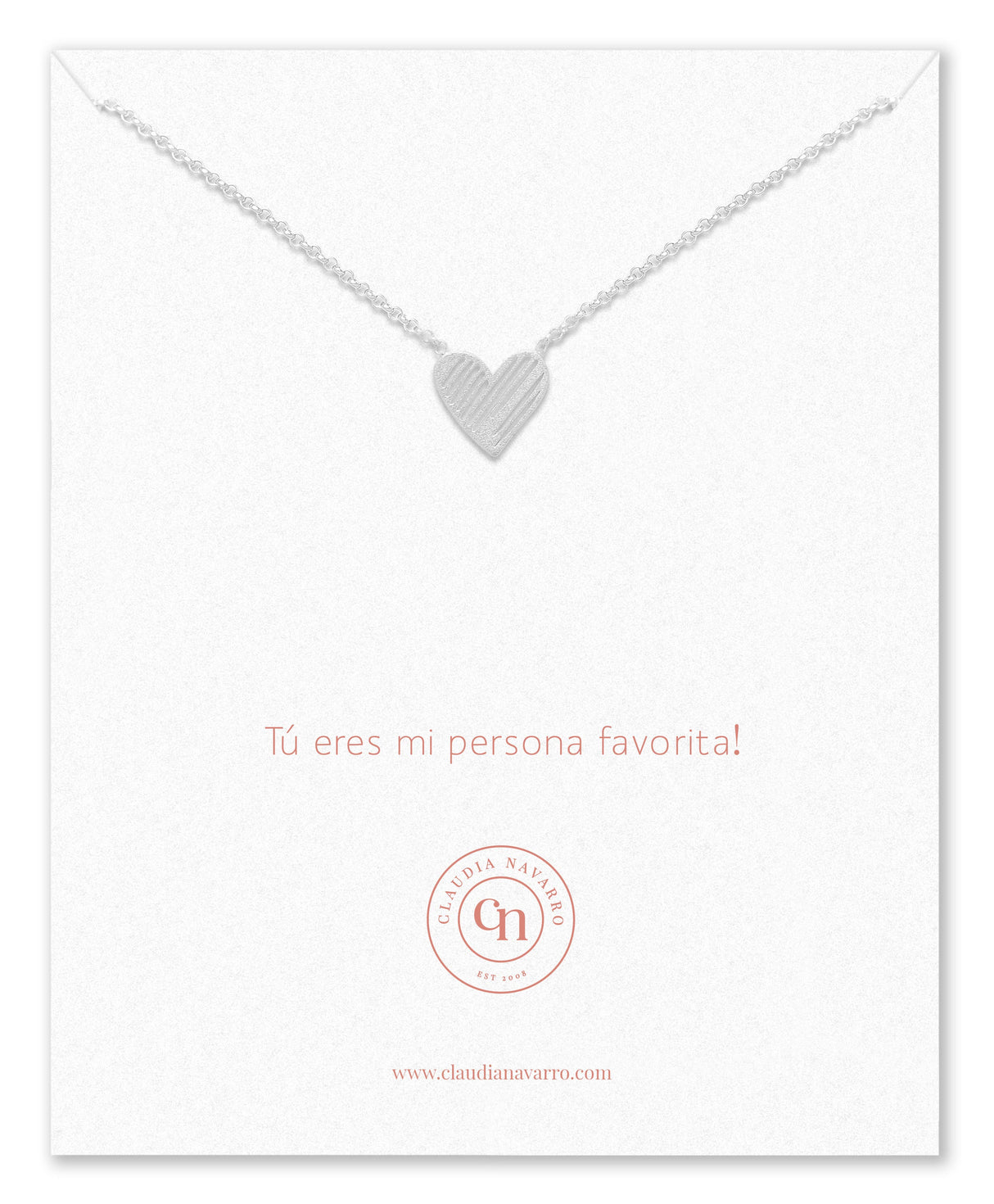 Collar Corazon Pintado Silver