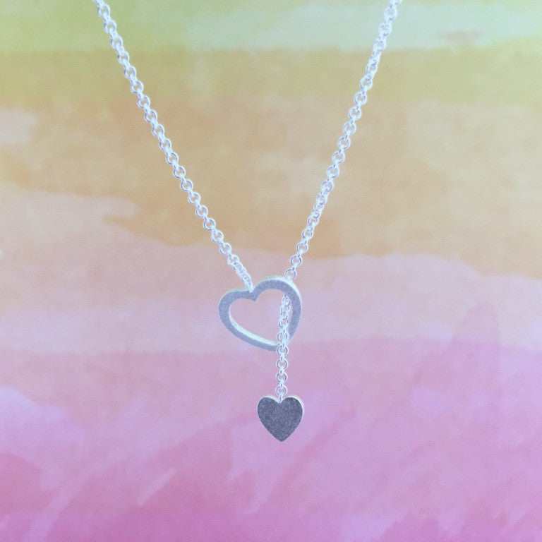 Collar Corazón Latte Silver