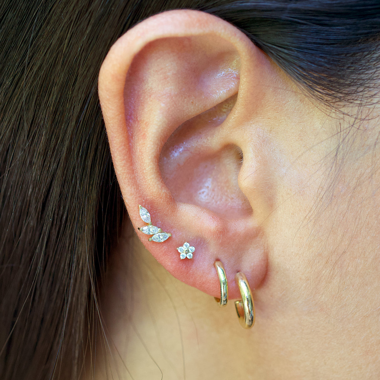 Stud Mini Roseta 18k