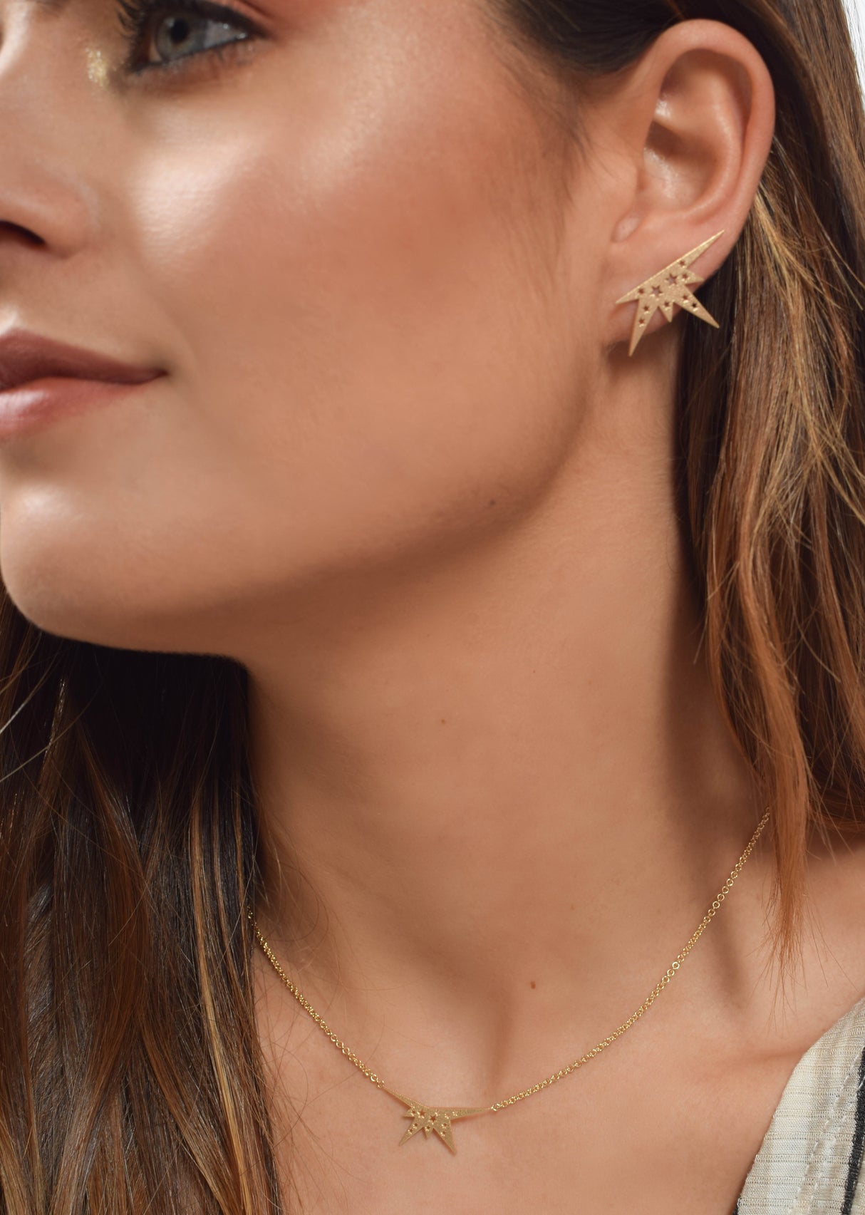 Ear Climber Stardust Gold