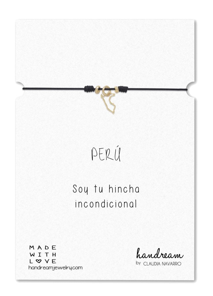 Pulsera Hilo Mini Mapa - Gold