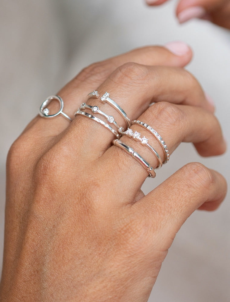 Anillo Puntos Silver