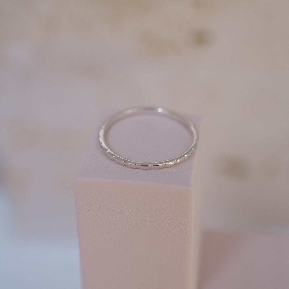 ANILLO CHECKERS SILVER